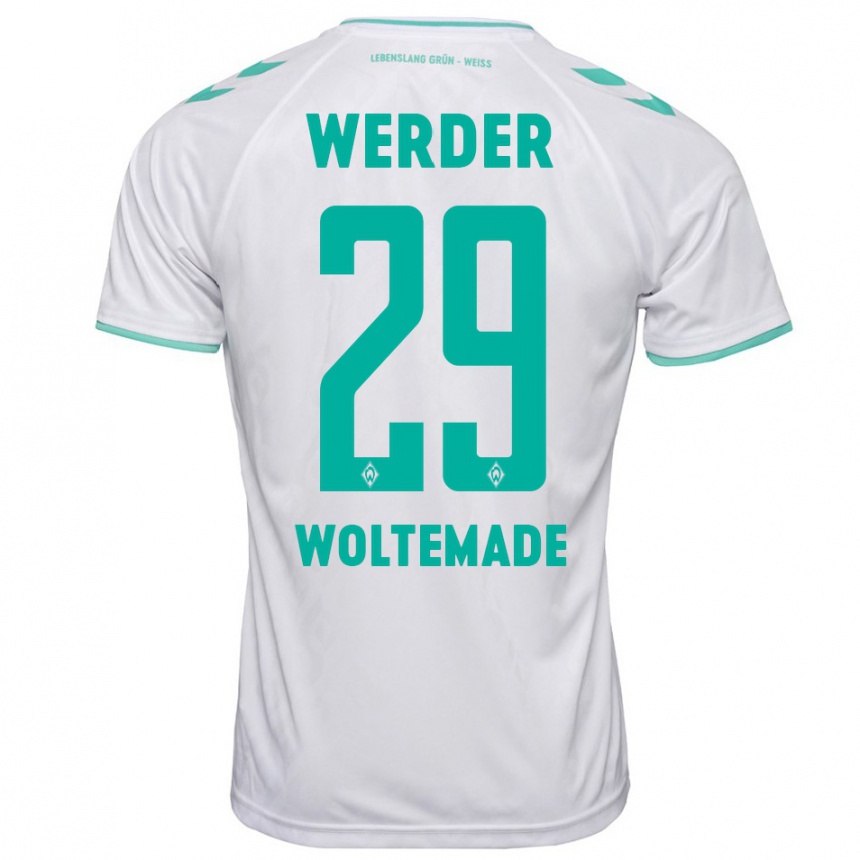 Niño Fútbol Camiseta Nick Woltemade #29 Blanco 2ª Equipación 2023/24