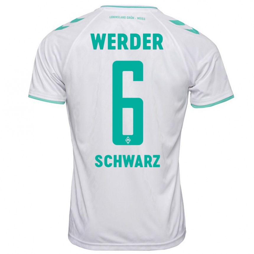 Niño Fútbol Camiseta Ricardo-Felipe Schwarz #6 Blanco 2ª Equipación 2023/24