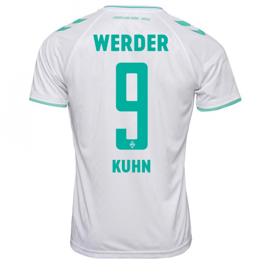 Niño Fútbol Camiseta Philipp Kühn #9 Blanco 2ª Equipación 2023/24