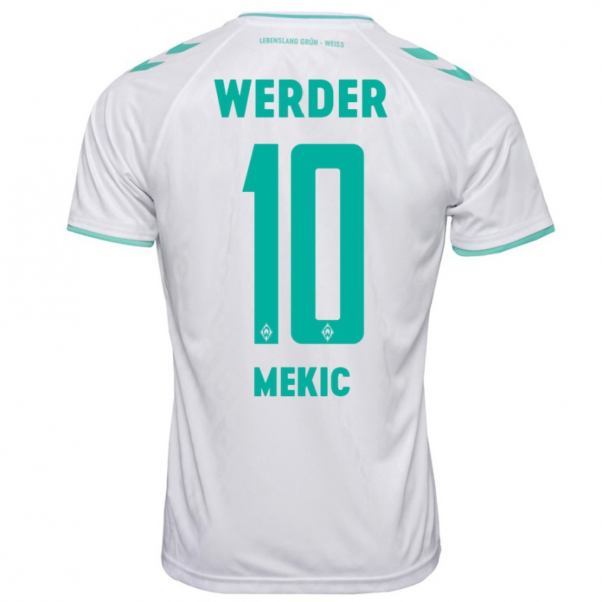 Niño Fútbol Camiseta Elmin Mekic #10 Blanco 2ª Equipación 2023/24