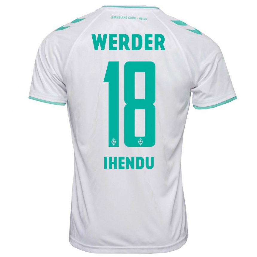 Niño Fútbol Camiseta Daniel Ihendu #18 Blanco 2ª Equipación 2023/24