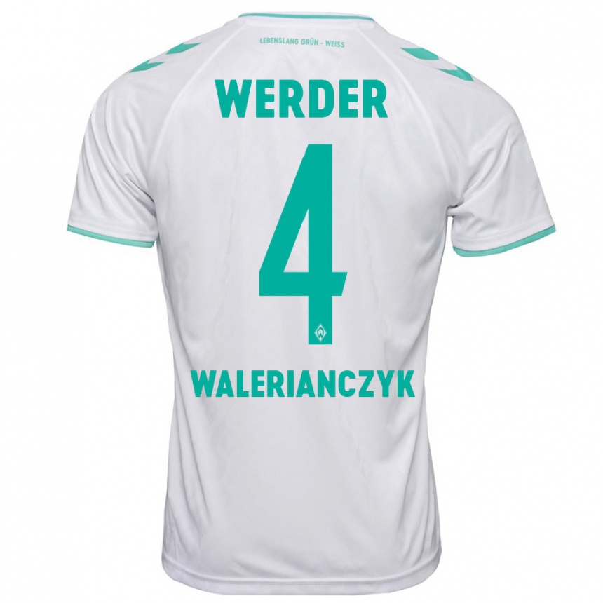 Niño Fútbol Camiseta Dennis Walerianczyk #4 Blanco 2ª Equipación 2023/24