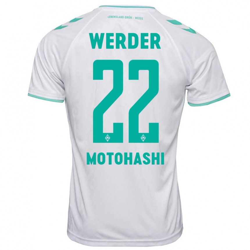 Niño Fútbol Camiseta Yuzuki Motohashi #22 Blanco 2ª Equipación 2023/24