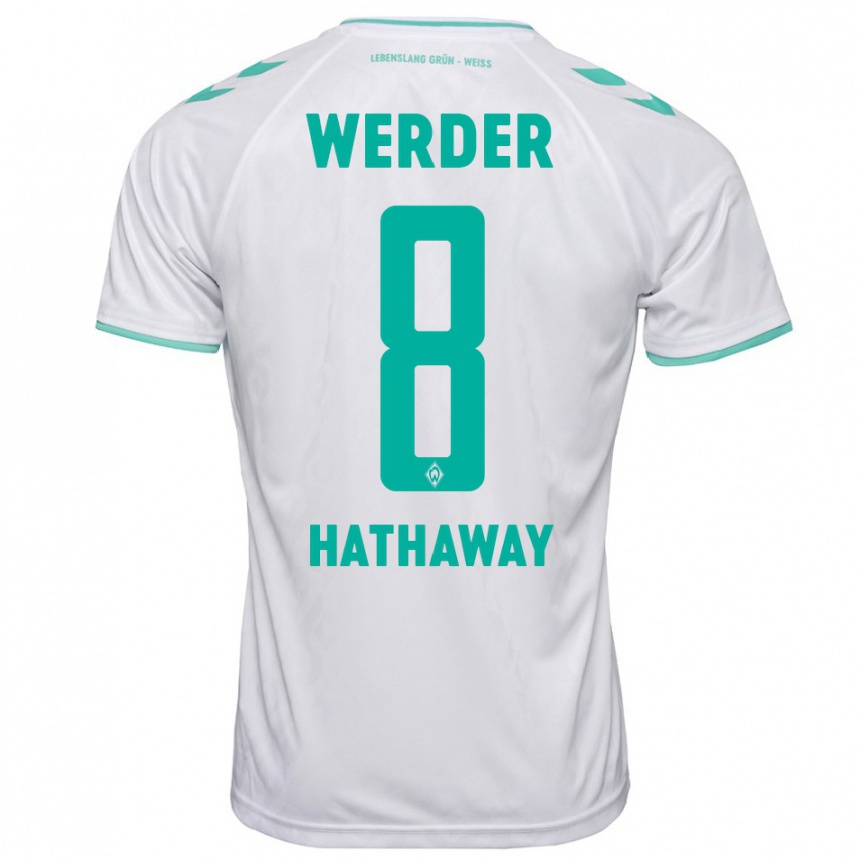 Niño Fútbol Camiseta Max Hathaway #8 Blanco 2ª Equipación 2023/24