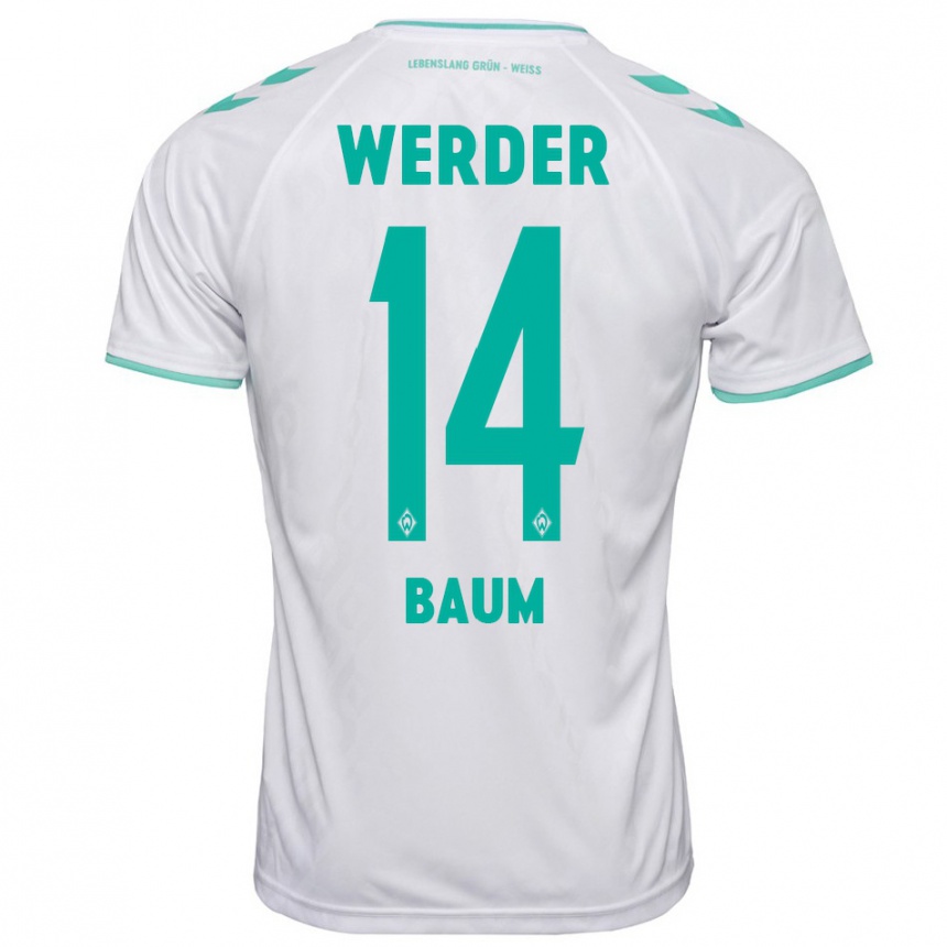 Niño Fútbol Camiseta Lennart Baum #14 Blanco 2ª Equipación 2023/24