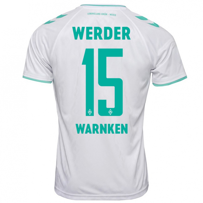 Niño Fútbol Camiseta Jannes Warnken #15 Blanco 2ª Equipación 2023/24