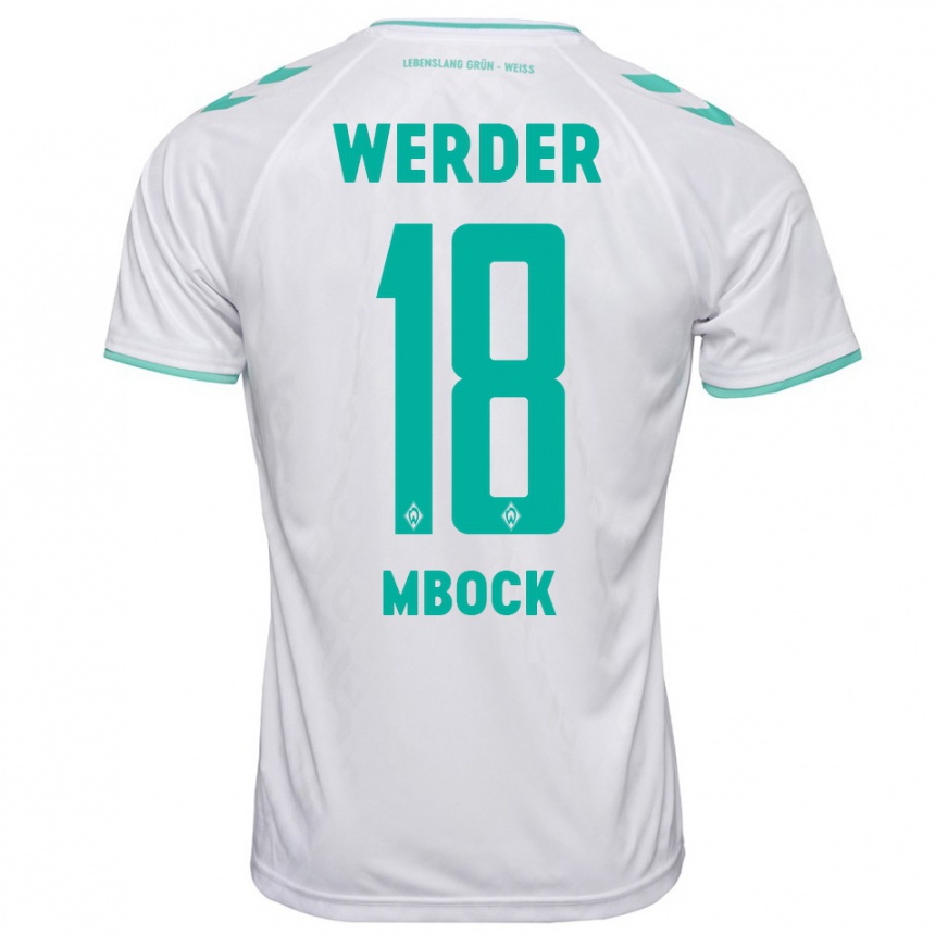 Niño Fútbol Camiseta Princewill Mbock #18 Blanco 2ª Equipación 2023/24