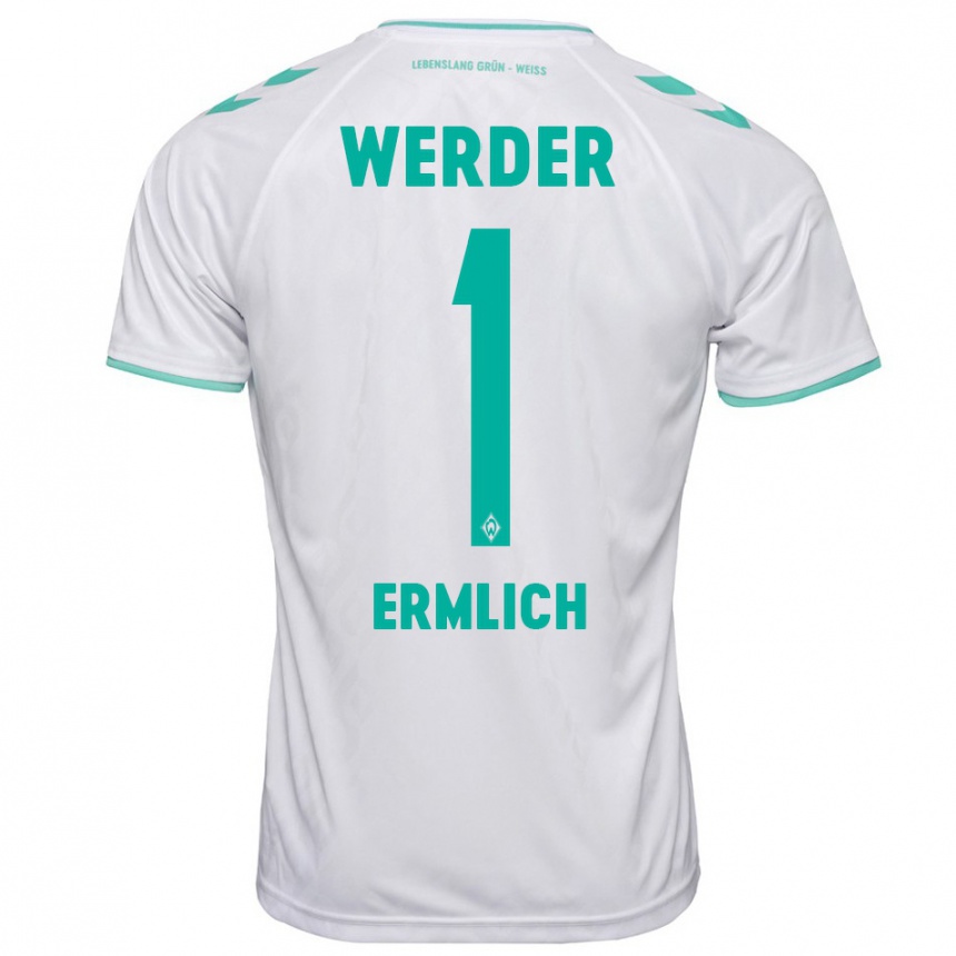 Niño Fútbol Camiseta Kjell Ermlich #1 Blanco 2ª Equipación 2023/24