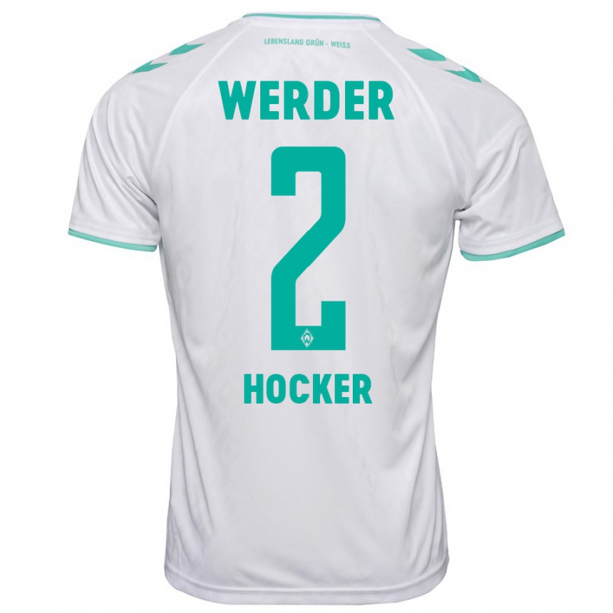 Niño Fútbol Camiseta Luca Höcker #2 Blanco 2ª Equipación 2023/24