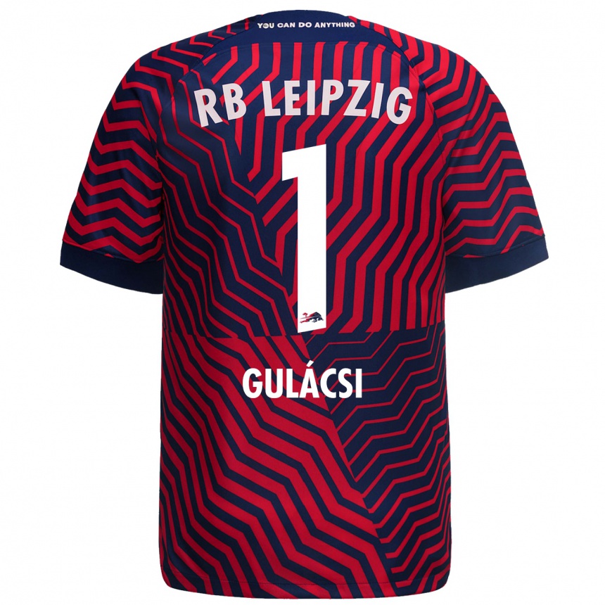 Niño Fútbol Camiseta Péter Gulácsi #1 Azul Rojo 2ª Equipación 2023/24