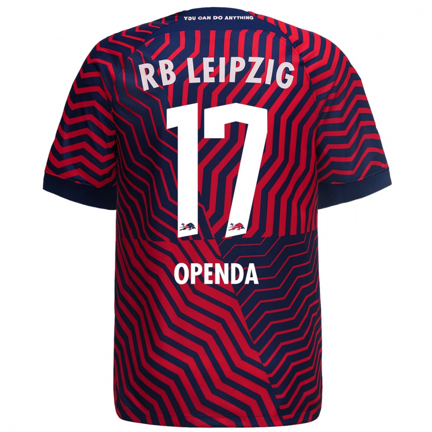 Niño Fútbol Camiseta Loïs Openda #17 Azul Rojo 2ª Equipación 2023/24