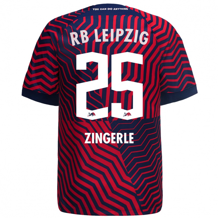 Niño Fútbol Camiseta Leopold Zingerle #25 Azul Rojo 2ª Equipación 2023/24