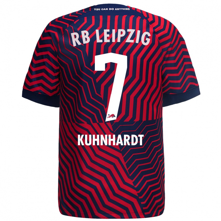 Niño Fútbol Camiseta Paul Kühnhardt #7 Azul Rojo 2ª Equipación 2023/24