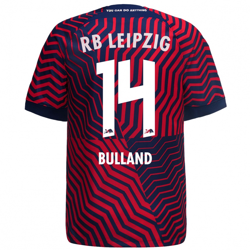 Niño Fútbol Camiseta Anton Bulland #14 Azul Rojo 2ª Equipación 2023/24