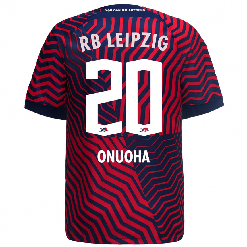 Niño Fútbol Camiseta Chilohem Onuoha #20 Azul Rojo 2ª Equipación 2023/24