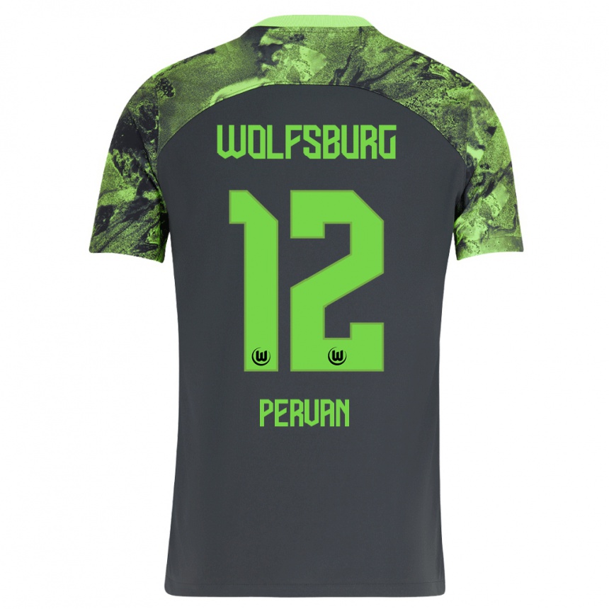 Niño Fútbol Camiseta Pavao Pervan #12 Gris Oscuro 2ª Equipación 2023/24