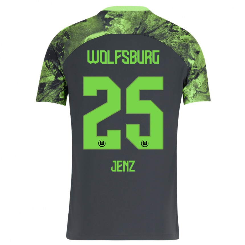 Niño Fútbol Camiseta Moritz Jenz #25 Gris Oscuro 2ª Equipación 2023/24