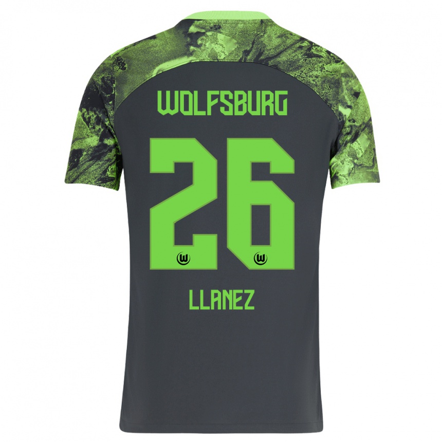 Niño Fútbol Camiseta Ulysses Llanez #26 Gris Oscuro 2ª Equipación 2023/24