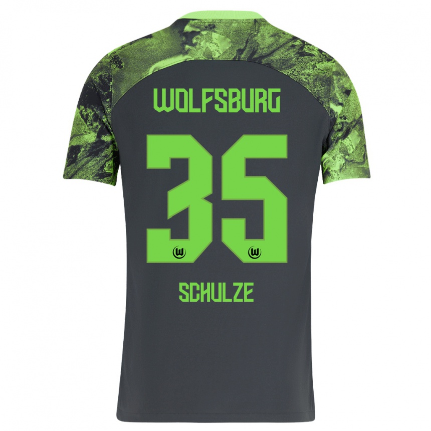 Niño Fútbol Camiseta Philipp Schulze #35 Gris Oscuro 2ª Equipación 2023/24