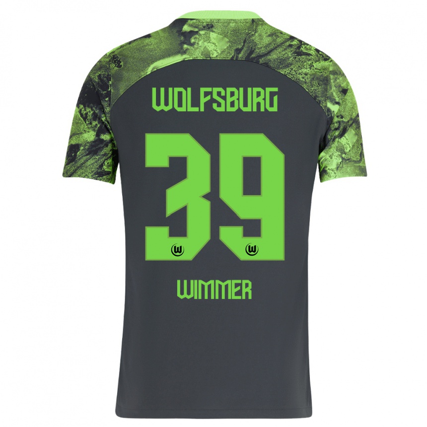 Niño Fútbol Camiseta Patrick Wimmer #39 Gris Oscuro 2ª Equipación 2023/24