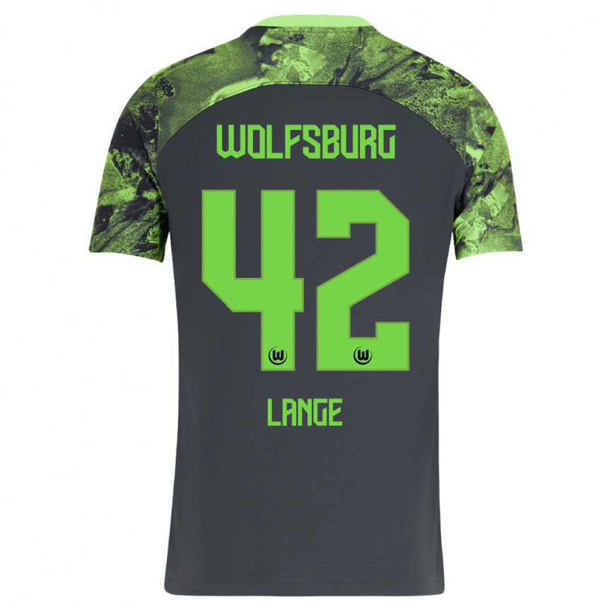 Niño Fútbol Camiseta Felix Lange #42 Gris Oscuro 2ª Equipación 2023/24