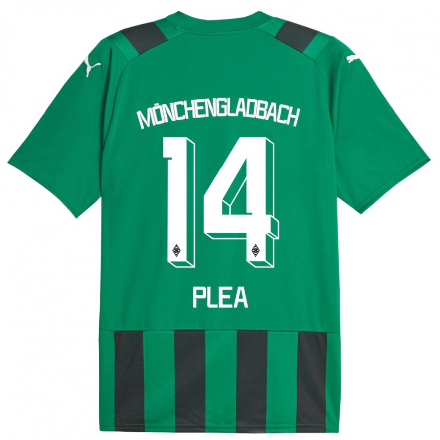 Niño Fútbol Camiseta Alassane Plea #14 Verde Negro 2ª Equipación 2023/24