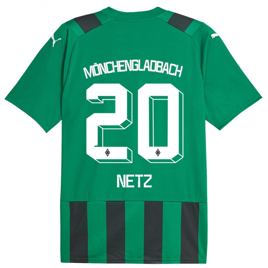 Niño Fútbol Camiseta Luca Netz #20 Verde Negro 2ª Equipación 2023/24