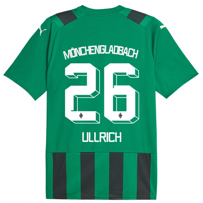 Niño Fútbol Camiseta Lukas Ullrich #26 Verde Negro 2ª Equipación 2023/24