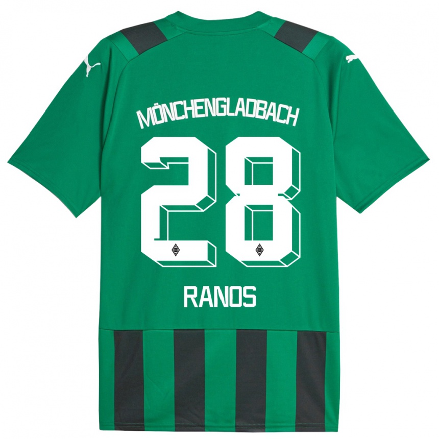 Niño Fútbol Camiseta Grant-Leon Ranos #28 Verde Negro 2ª Equipación 2023/24