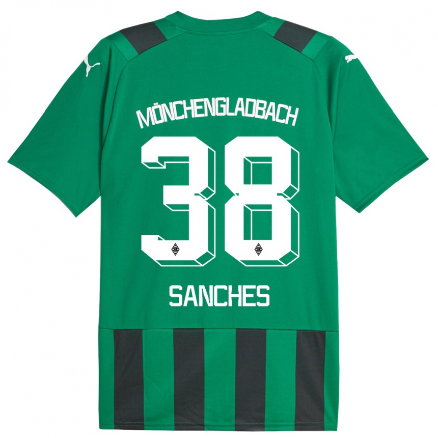 Niño Fútbol Camiseta Yvandro Borges Sanches #38 Verde Negro 2ª Equipación 2023/24