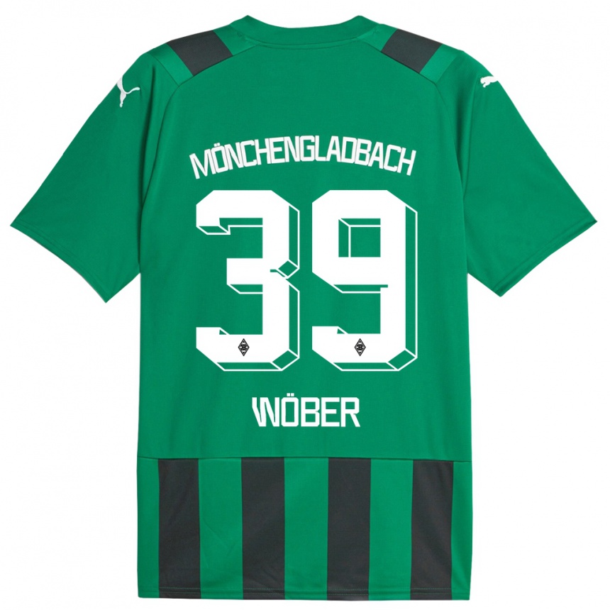 Niño Fútbol Camiseta Maximilian Wöber #39 Verde Negro 2ª Equipación 2023/24