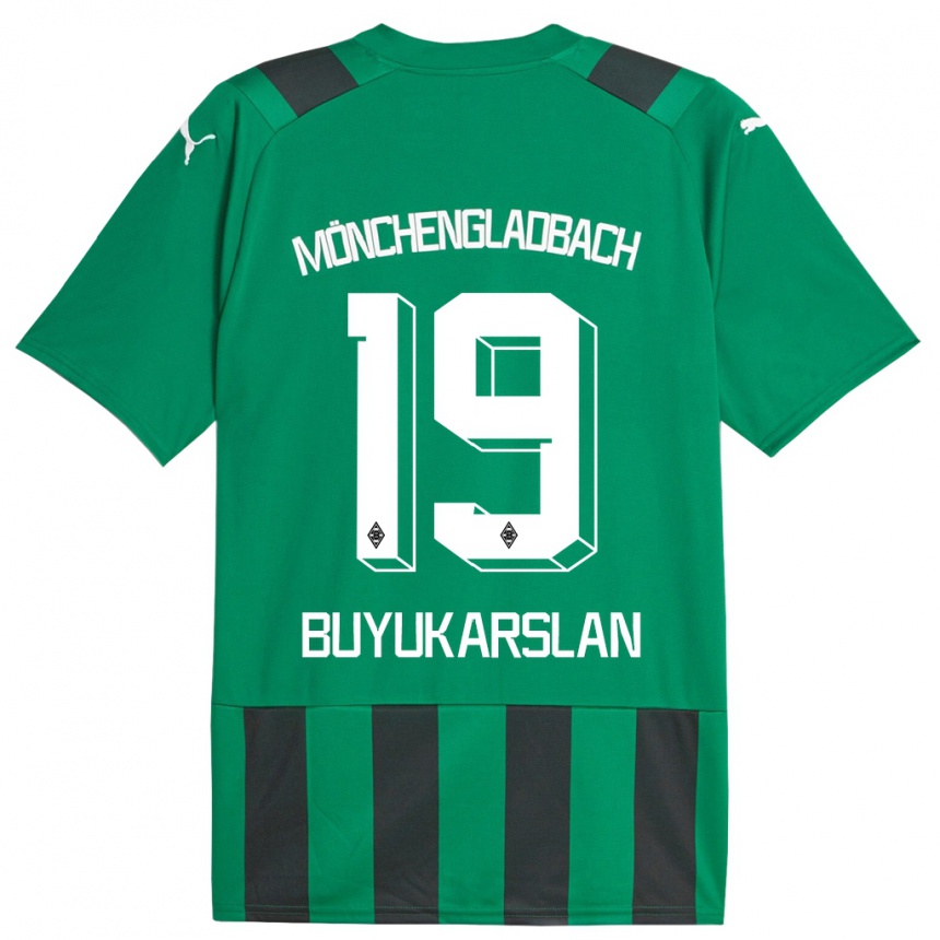 Niño Fútbol Camiseta Oguzcan Büyükarslan #19 Verde Negro 2ª Equipación 2023/24