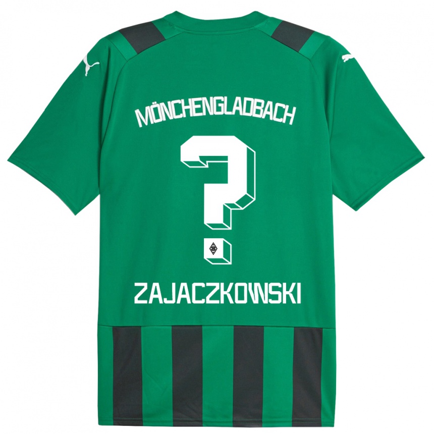 Niño Fútbol Camiseta Vincent Zajaczkowski #0 Verde Negro 2ª Equipación 2023/24