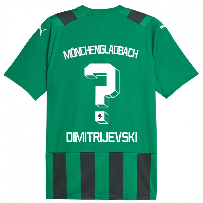 Niño Fútbol Camiseta Maximilian Dimitrijevski #0 Verde Negro 2ª Equipación 2023/24