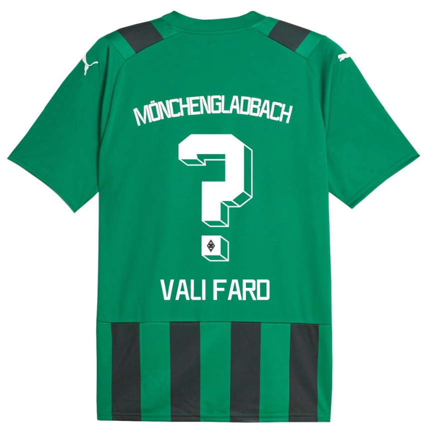 Niño Fútbol Camiseta Elias Vali Fard #0 Verde Negro 2ª Equipación 2023/24