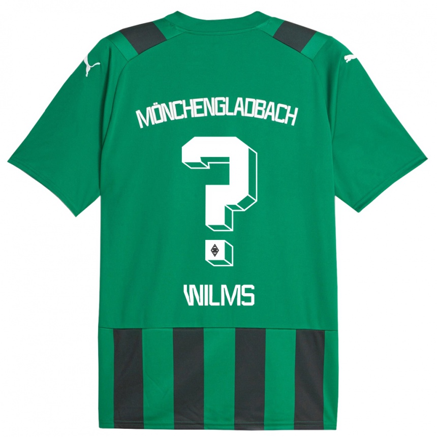 Niño Fútbol Camiseta Felix Wilms #0 Verde Negro 2ª Equipación 2023/24