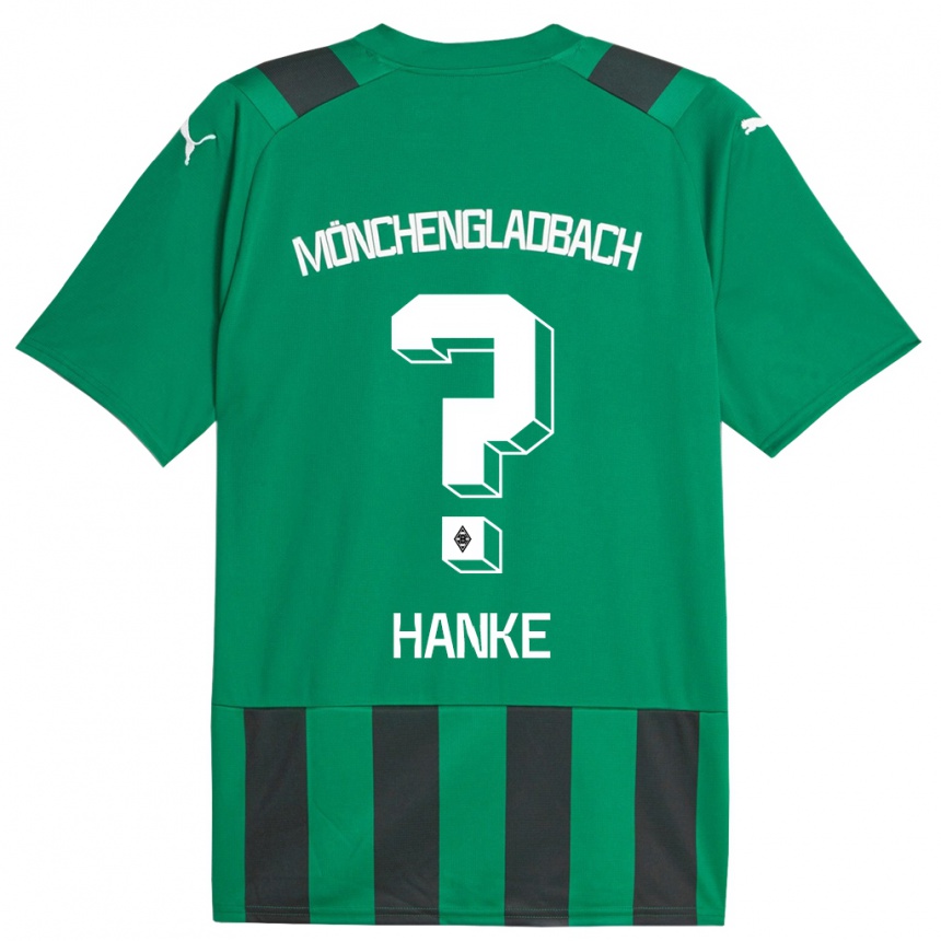 Niño Fútbol Camiseta Jayron-Cain Hanke #0 Verde Negro 2ª Equipación 2023/24
