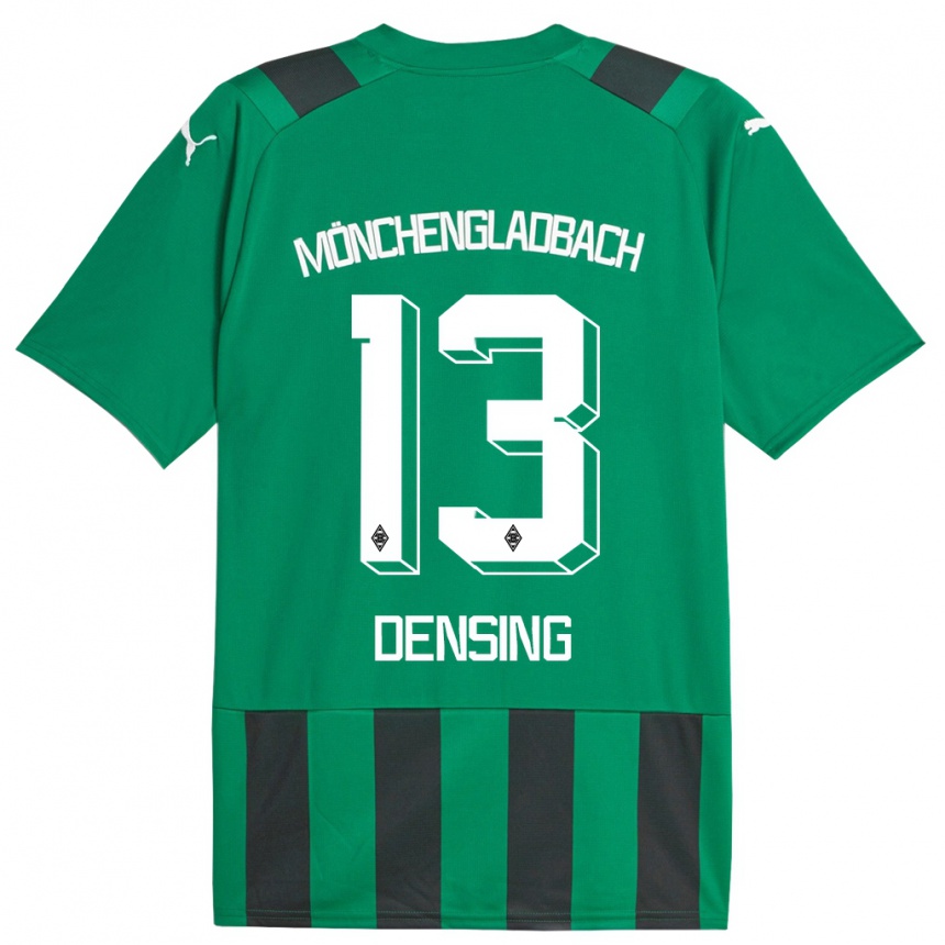 Niño Fútbol Camiseta Kyra Densing #13 Verde Negro 2ª Equipación 2023/24