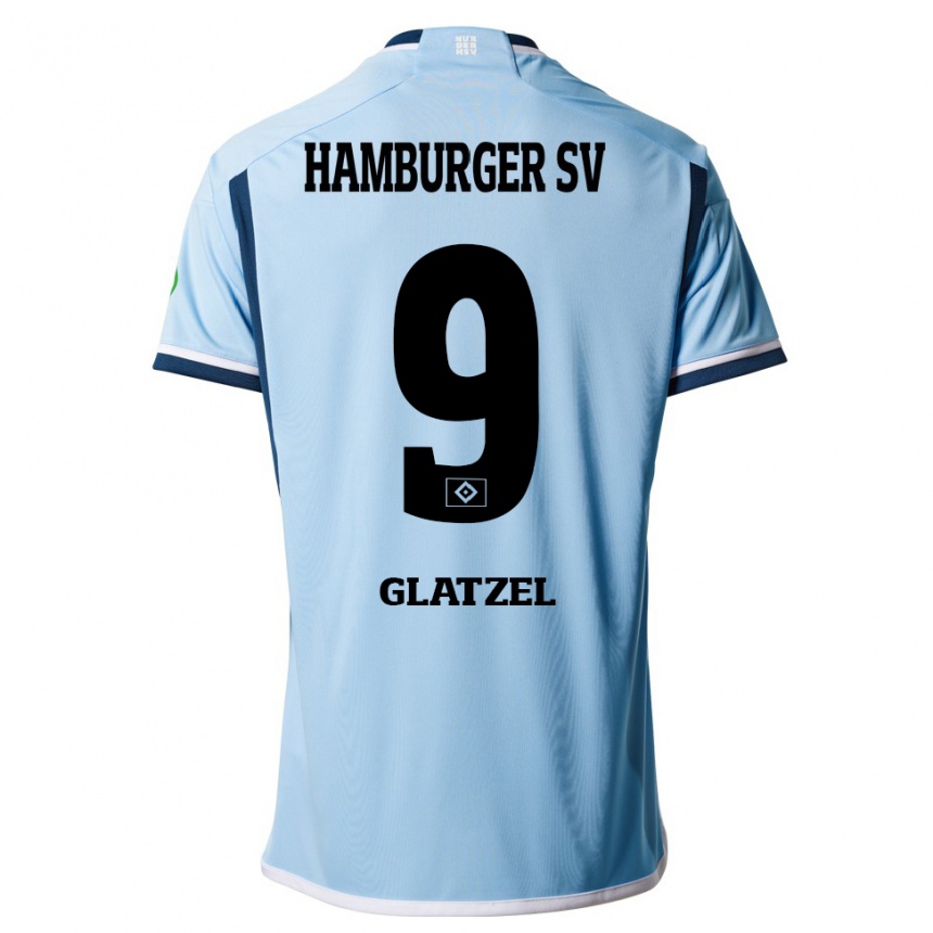 Niño Fútbol Camiseta Robert Glatzel #9 Azul 2ª Equipación 2023/24