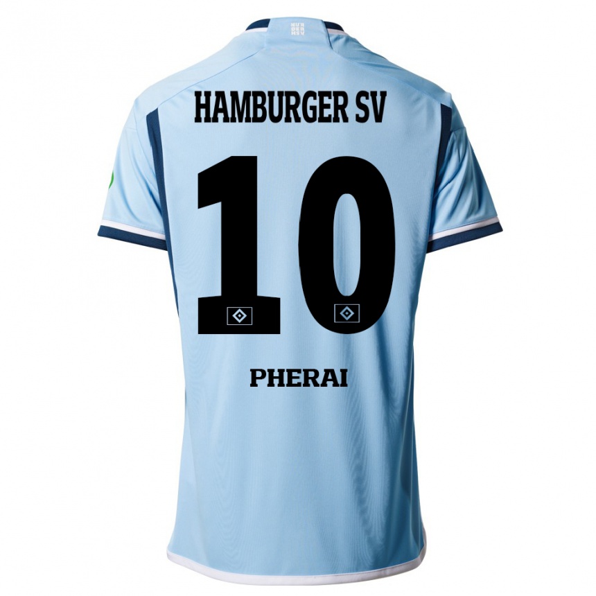 Niño Fútbol Camiseta Immanuel Pherai #10 Azul 2ª Equipación 2023/24