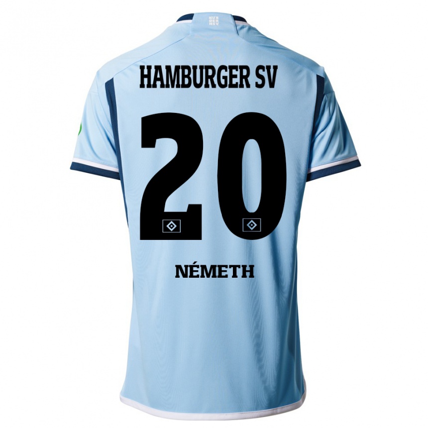 Niño Fútbol Camiseta András Németh #20 Azul 2ª Equipación 2023/24