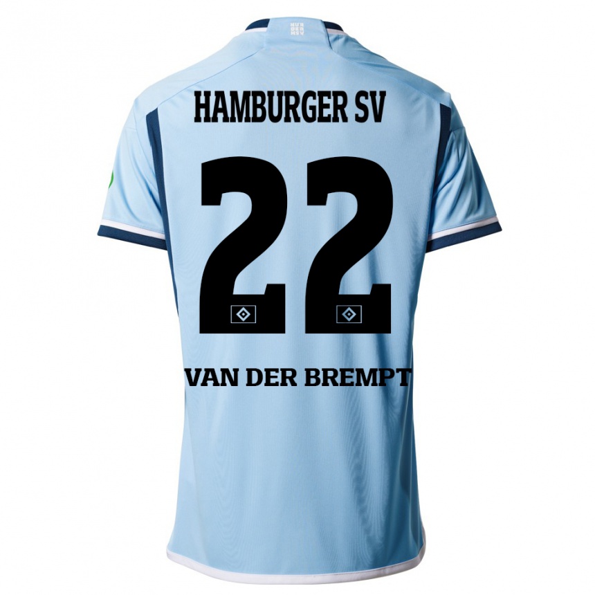 Niño Fútbol Camiseta Ignace Van Der Brempt #22 Azul 2ª Equipación 2023/24