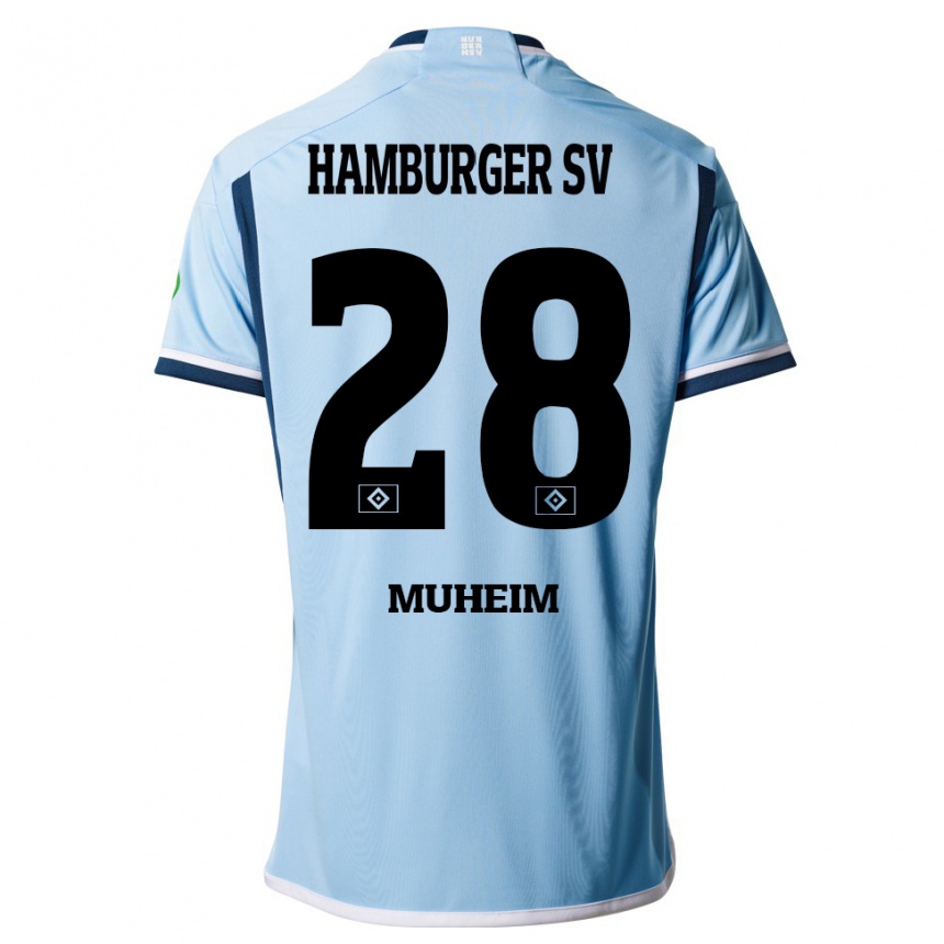 Niño Fútbol Camiseta Miro Muheim #28 Azul 2ª Equipación 2023/24