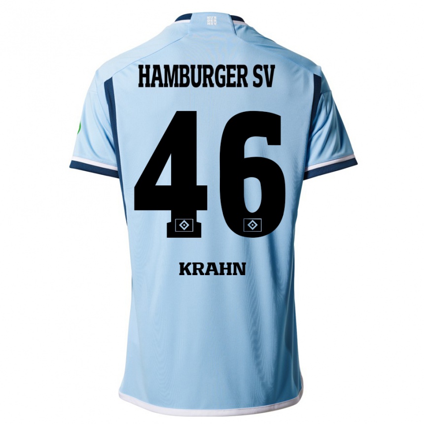 Niño Fútbol Camiseta Elijah Krahn #46 Azul 2ª Equipación 2023/24