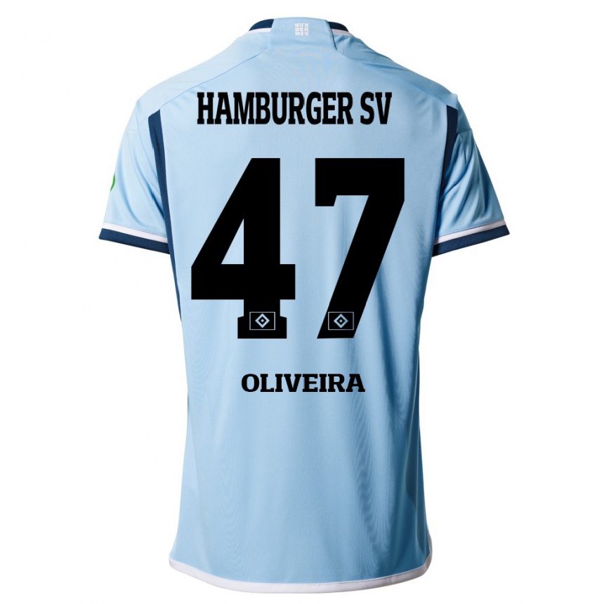 Niño Fútbol Camiseta Nicolas Oliveira #47 Azul 2ª Equipación 2023/24