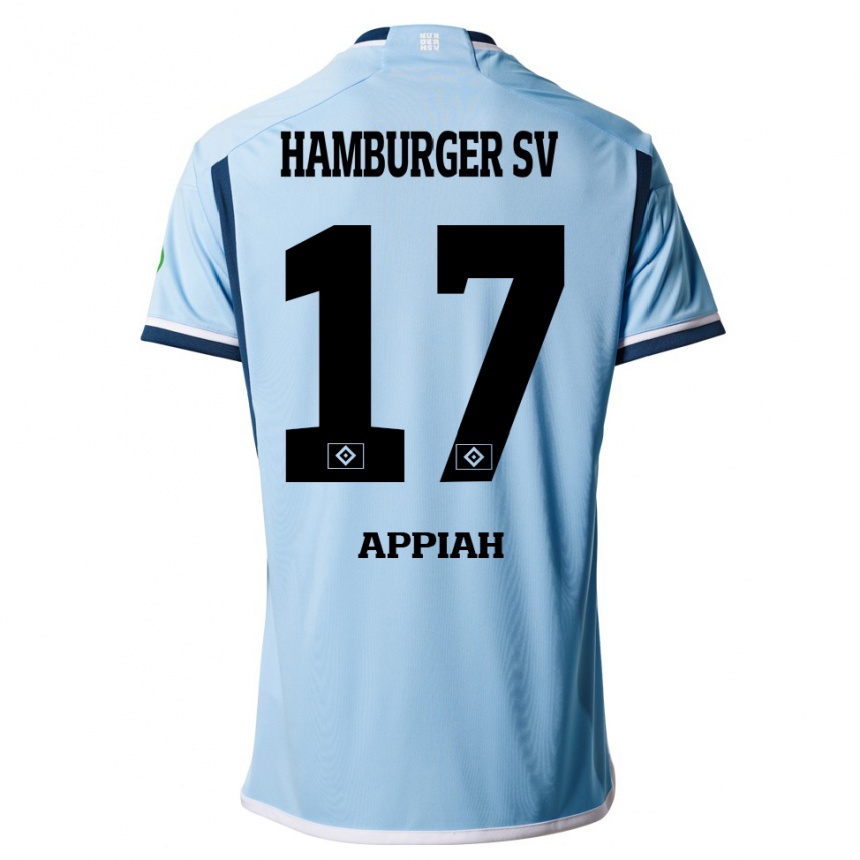 Niño Fútbol Camiseta Emmanuel Appiah #17 Azul 2ª Equipación 2023/24