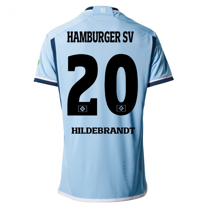 Niño Fútbol Camiseta Tjark Hildebrandt #20 Azul 2ª Equipación 2023/24