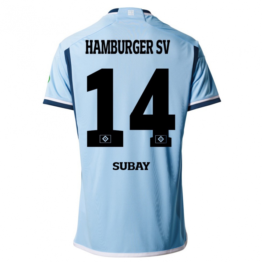 Niño Fútbol Camiseta Okan Özer Subay #14 Azul 2ª Equipación 2023/24