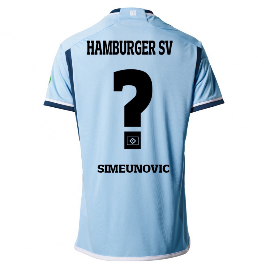 Niño Fútbol Camiseta Denis Simeunovic #0 Azul 2ª Equipación 2023/24