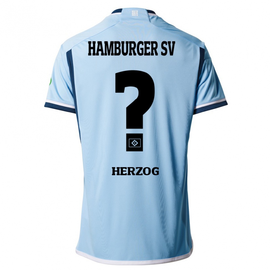 Niño Fútbol Camiseta Miguel Herzog #0 Azul 2ª Equipación 2023/24